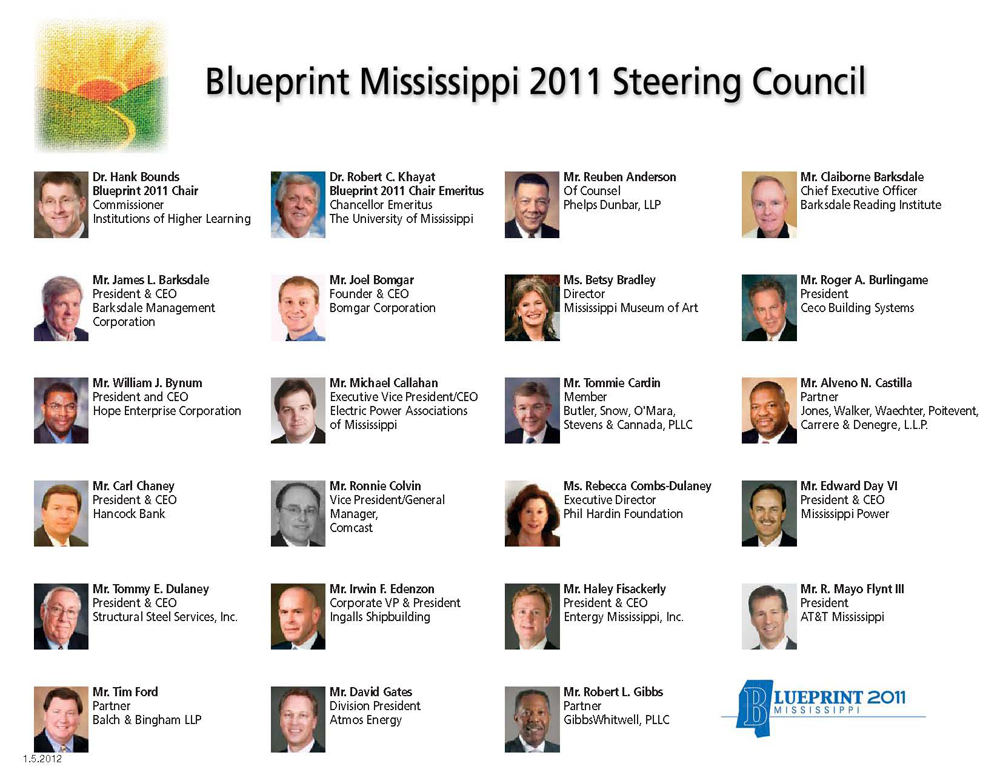 Blueprint Mississippi 2011 Steering Council